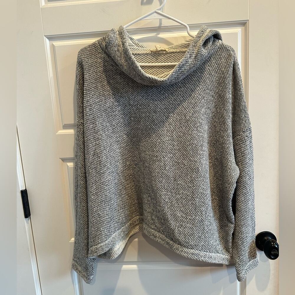 Eileen Fisher Gray Cowl Neck Hoodie